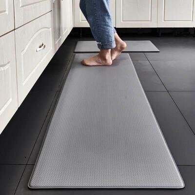 Thick pu floor mat kitchen non-slip washed leather door mat