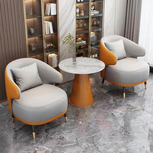 高端商务接待会客沙发茶几组合办公小沙发套装酒店美容院洽谈桌椅