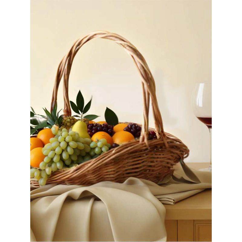 手工编织插花篮草编藤编花篮手提篮柳编手提收纳篮复古水果采摘篮,收纳整理,其他收纳篮,淘宝优惠券,粉丝福利购,淘宝优惠卷