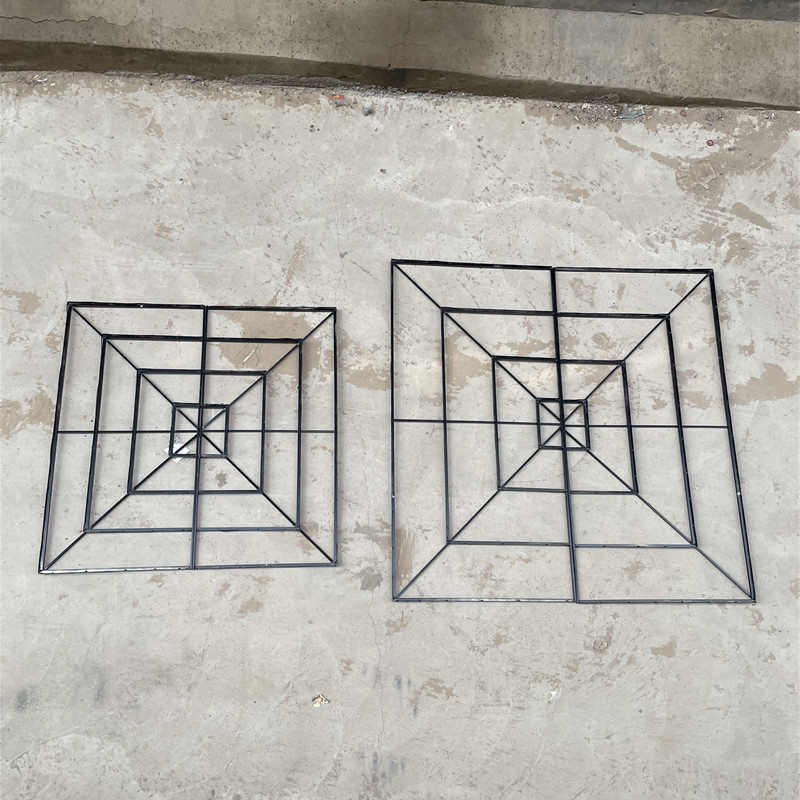 酒店婚礼堂定制水晶定位珠吊顶花架婚庆道具铁艺黑色方形吊顶架子