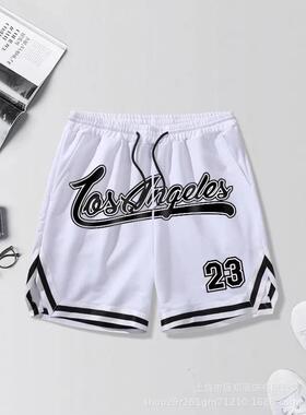 Letter Print Shorts Set Comfortable Casual Menswear Pants