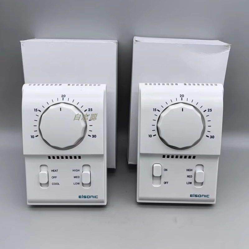 亿林AC801B中央空调机械式温控器温度控制器面板三速开关冷暖单冷