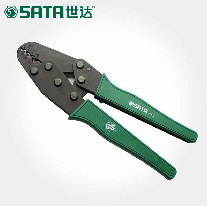 世达五金工具端子压著钳压线钳网线钳端子钳压接管型排线钳91106