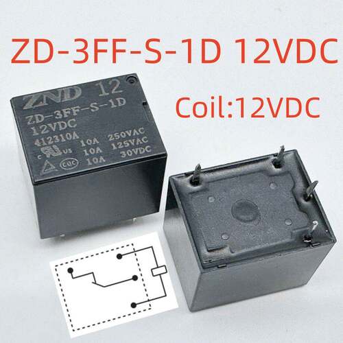 全新原装 4脚 10A 常闭款 继电器 ZD-3FF-S-1D 12VDC/24VDC T73B