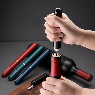 Creative pneumatic red wine bottle opener screwdriver