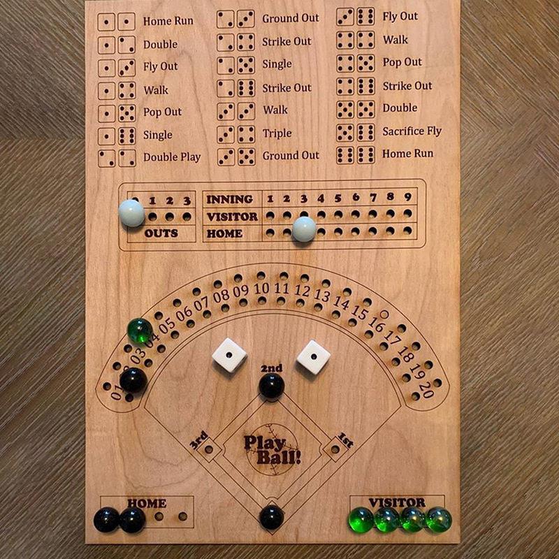 独立站Baseball Dice Board Game棒球骰子棋盘游戏派对道具