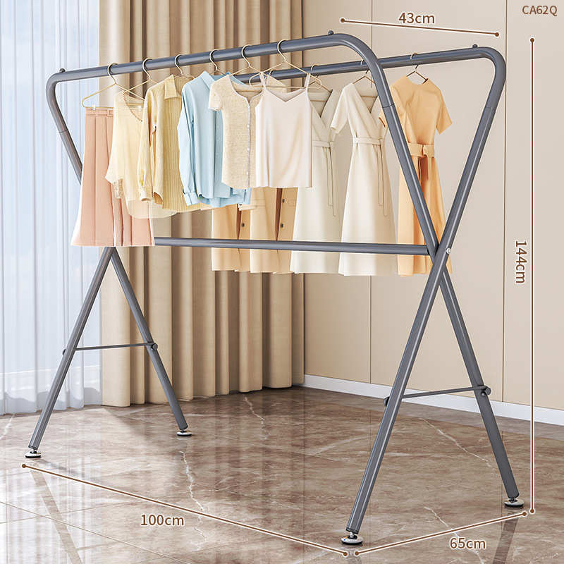 晾衣架服架子挂衣折叠室内晒衣晒被子阳台家用简易落地架宿舍