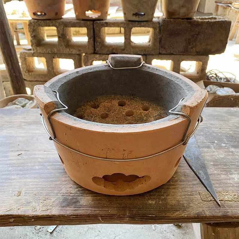 老式打边炉 手工陶土泥炉 烧烤炭炉家用室内煲汤碳炉港式红泥炉子