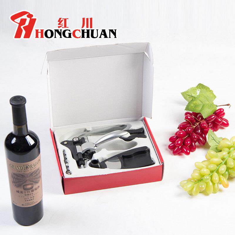 热销创意葡萄酒酒具套装兔型红酒开瓶器启子工具四件套