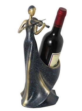 创意高档客厅红酒架小提琴摆件家居玄关酒柜装饰品餐桌电视柜摆设