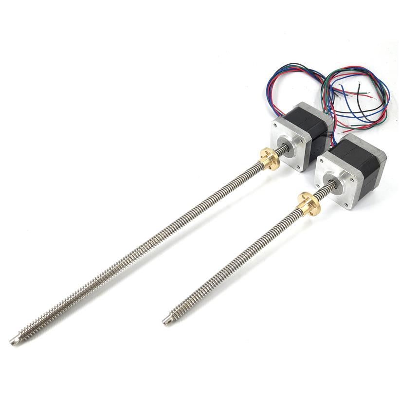 42步进电机丝杆T型丝杆步进电机往复直线3D打印螺母丝杆178-266mm