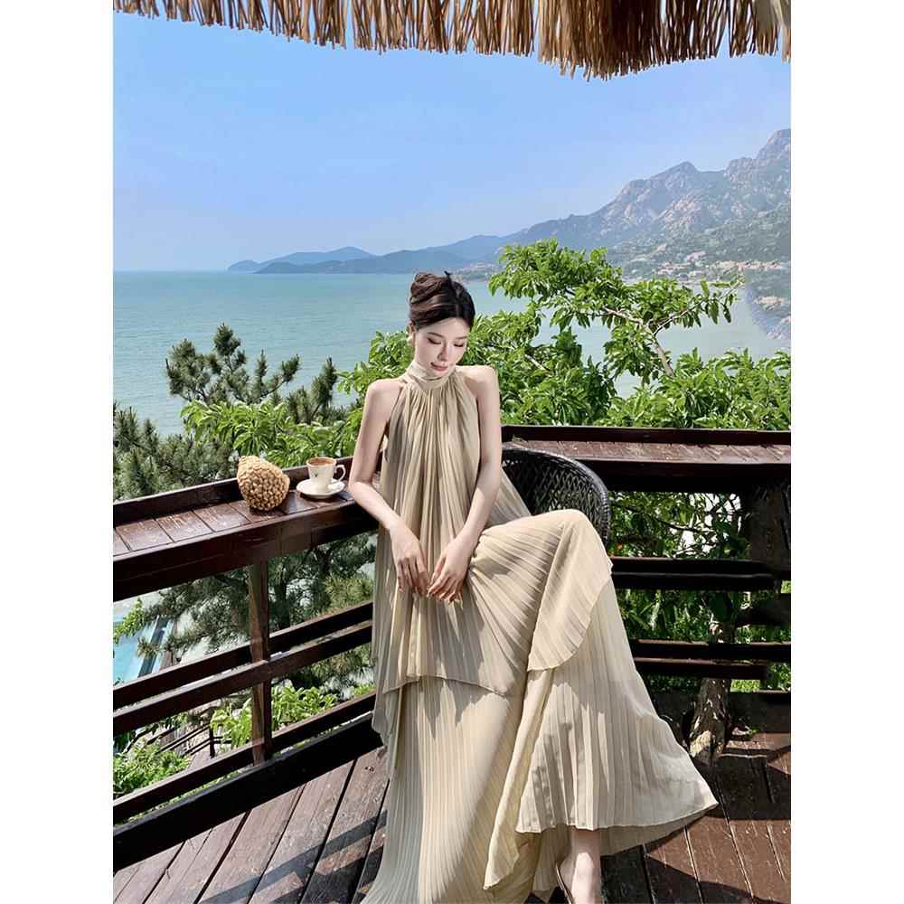 海边度假装,沙滩装,高端氛围,拍照女神装,美丽仙女套装裙