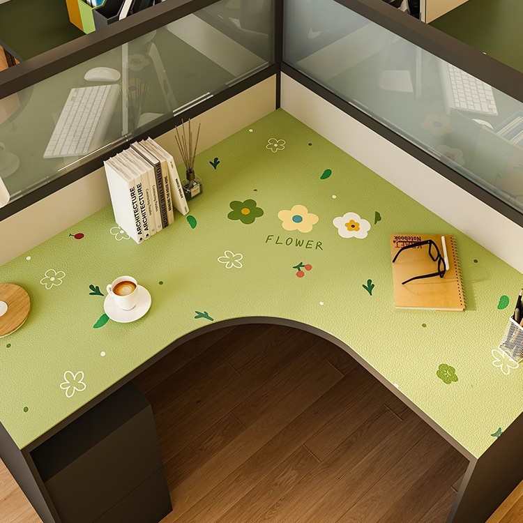 办公桌垫转角书桌垫拐角i型弧形学习写字台办公防水油桌面保护垫