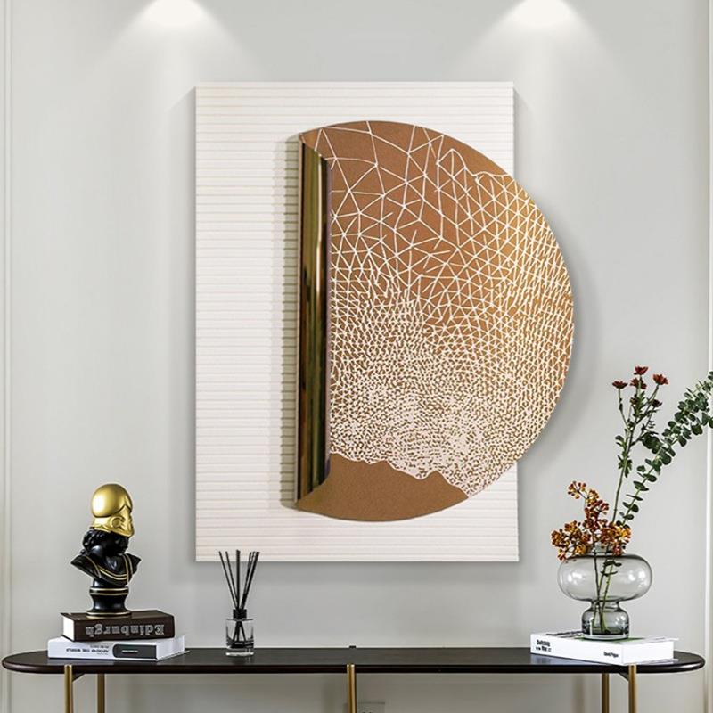 现代立体金属画实物画客厅壁画高档画餐厅浮雕挂画轻奢玄关装饰画
