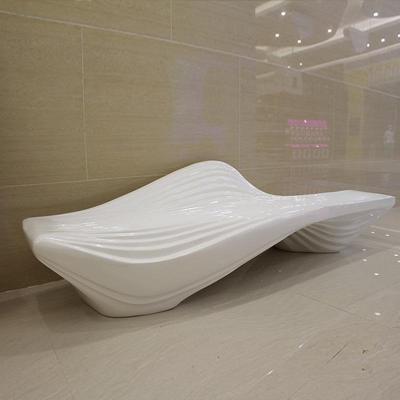 波浪造型闲玻璃钢坐凳酒店异形公共场商所休座椅qgf22110等候区休