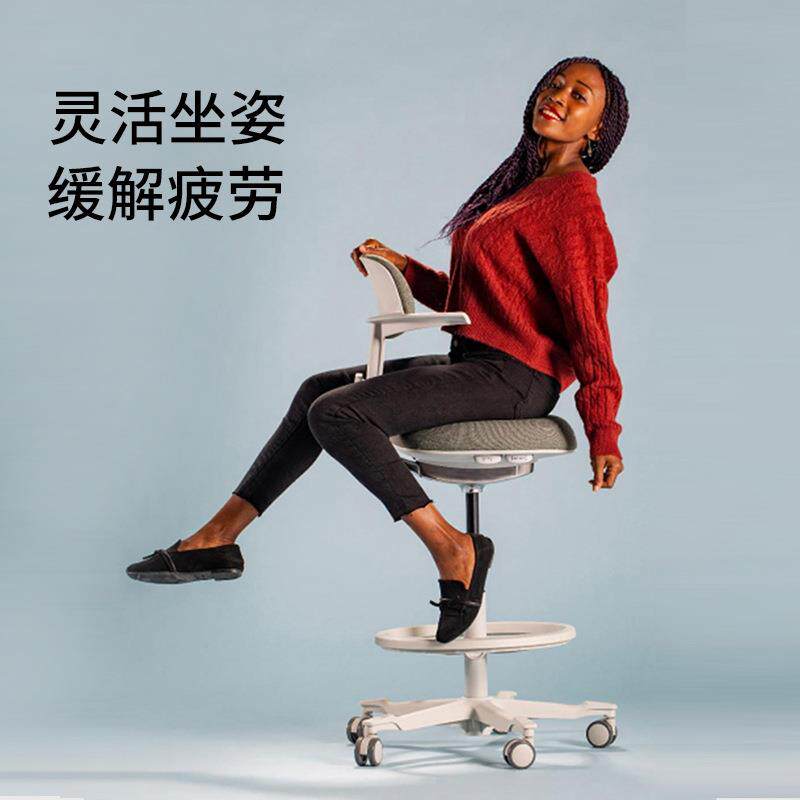 骑马椅学家用高脚脑办公椅升护腰人IXI体工学吧台降电椅儿童习马