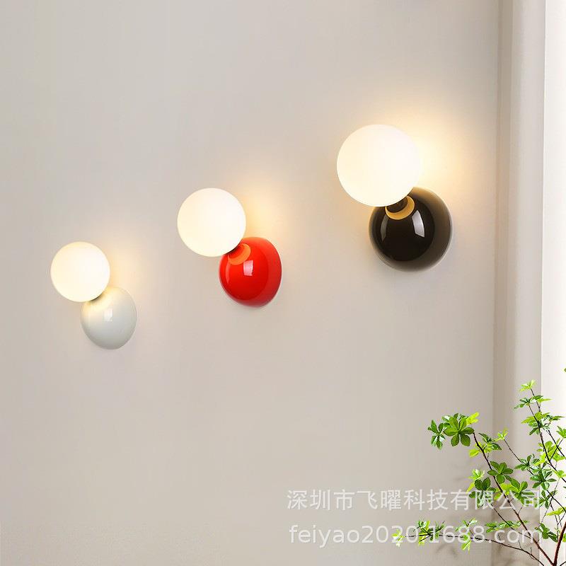 2026年新款北欧奶油风卧室床头壁灯ins儿童房书房客厅装饰灯led灯
