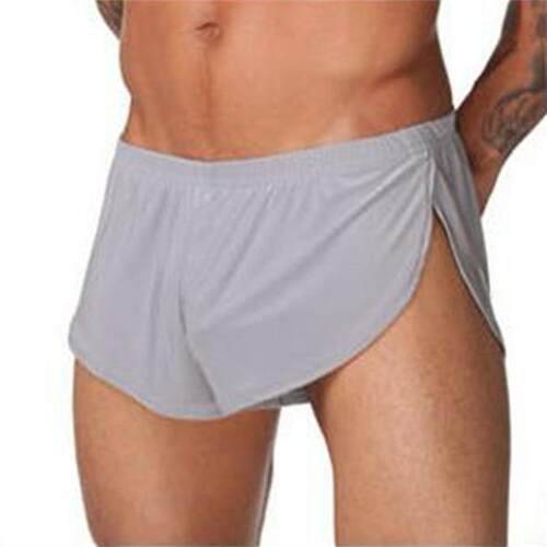 Men's flat leg pants with ice silk and low waist,