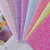 弹亮片鞋 高供应pu粘皮革品荧光粉饰自利特格材厂家面料箱包 子闪鞋