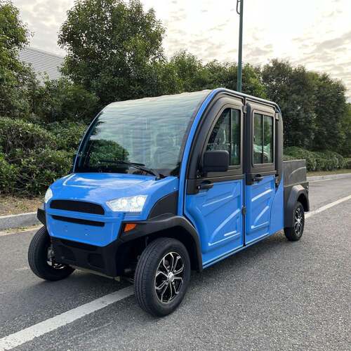 四轮电动皮卡车四座电动四轮车货车新能源车代步四座代步车