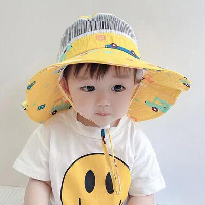 遮阳帽儿童帽檐防晒网眼透气帽子
