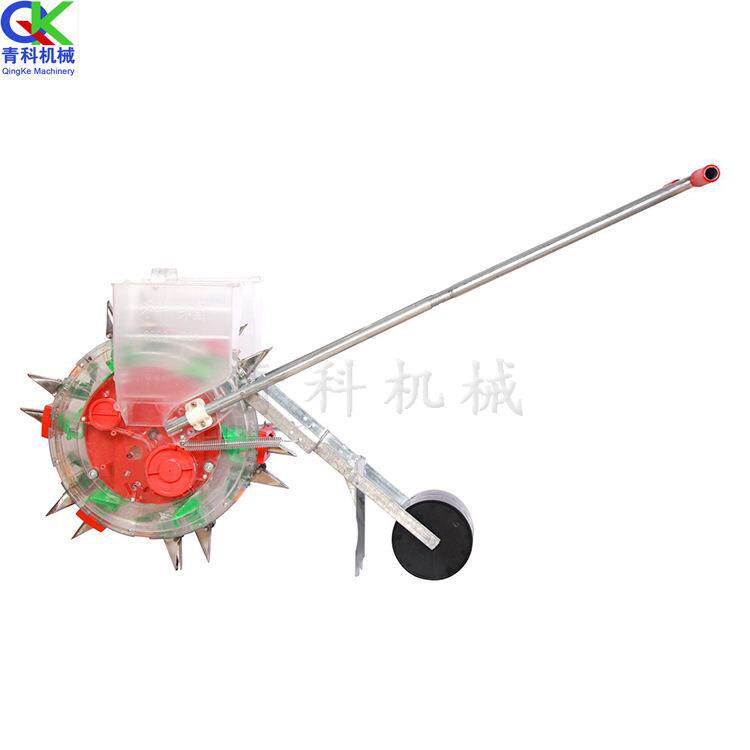 棉花大豆花生玉米手推式播种器 青科牌滚轮点播机轮播机