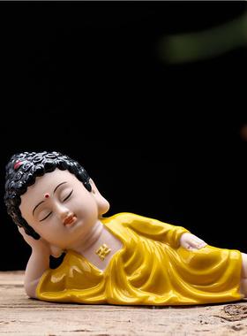 新款精手品工陶瓷来佛中像平安佛式玄关风水工艺品禅意如摆件车载