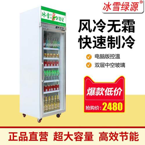 冰雪便利店立式单门饮料展示柜冰箱商用冷藏保鲜柜冰柜超市冷柜