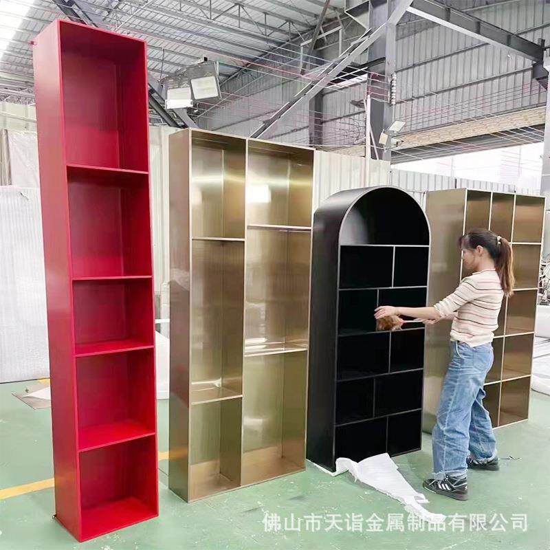 不锈钢电视柜壁龛客厅嵌入式展示柜轻奢酒柜售楼部屏风隔断家居