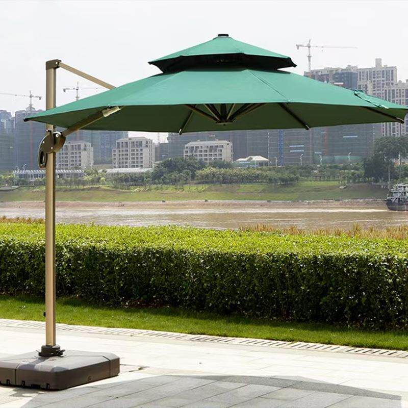 户外庭院遮阳伞别墅露天大型方形室外摆摊大太阳伞咖啡厅露台伞