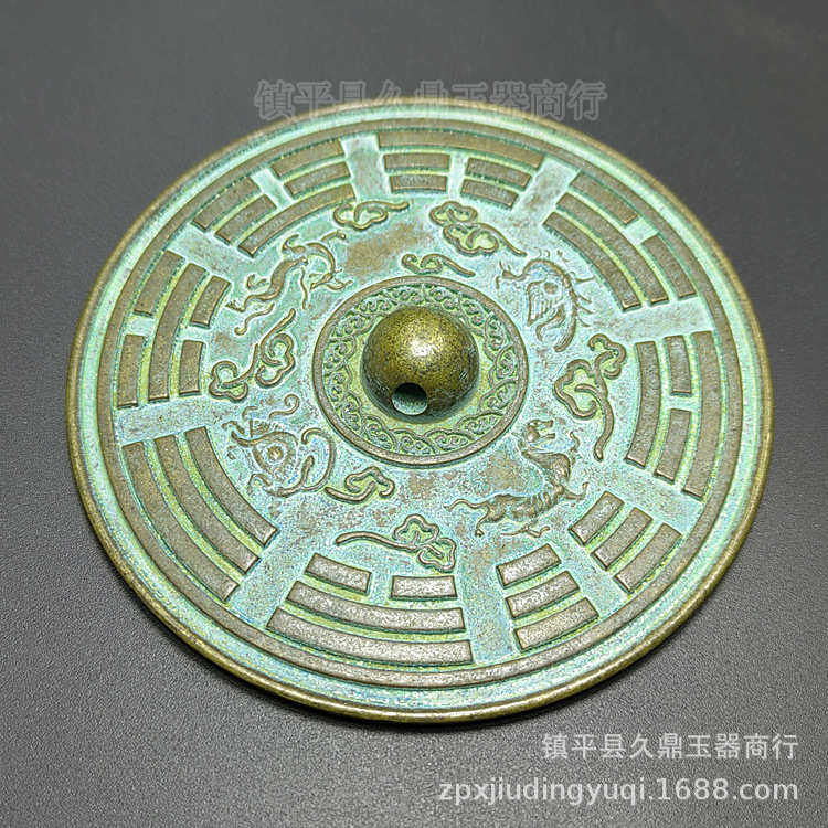 10收藏杂项批发仿古仿 浮雕厘米 铜镜青铜古玩古玩批发铜镜古龙