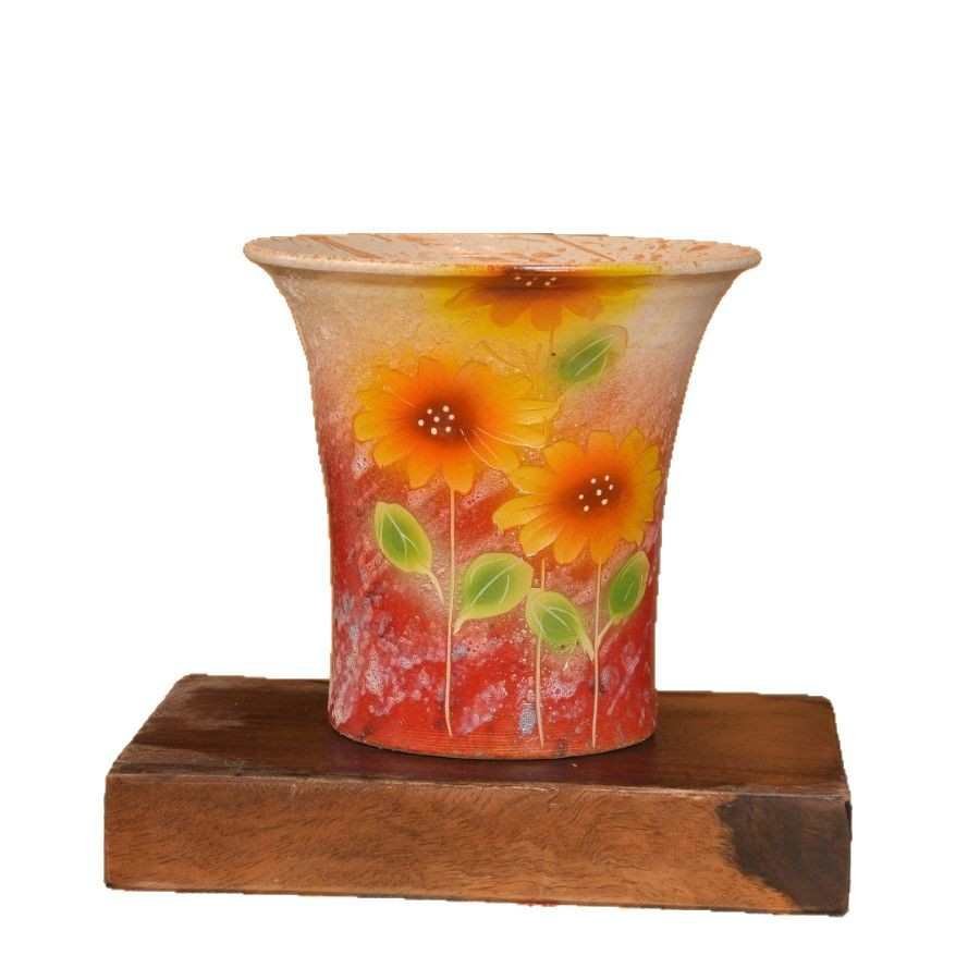 景德镇陶瓷花盆中式手工蛮腰客厅大号绿色盆景兰花三角梅专用花器