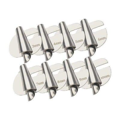 8Pcs Hemmer Foot Wide Rolled Hem Foot Curved Scroll Hemmer