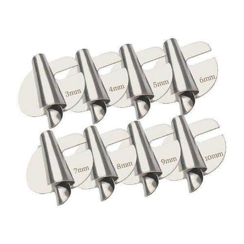 8Pcs Hemmer Foot Wide Rolled Hem Foot Curved Scroll Hemmer