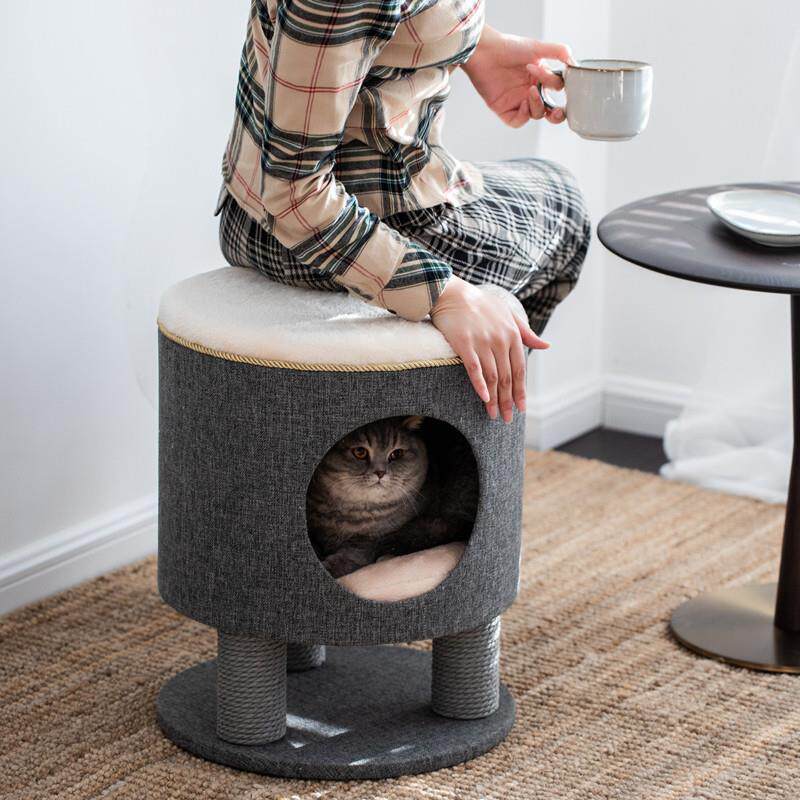 人猫共用猫窝猫爬架剑麻猫树 凯瑞品牌可拆洗垫猫屋