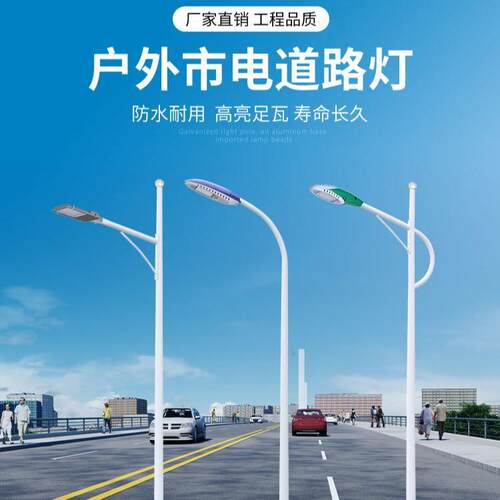 LED市电路灯杆5/6/8/10/12米户外市政亮100瓦广场中山道路厂家