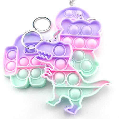 5pcs popit figet pushpop keychain Pop It Fidget toys钥匙扣