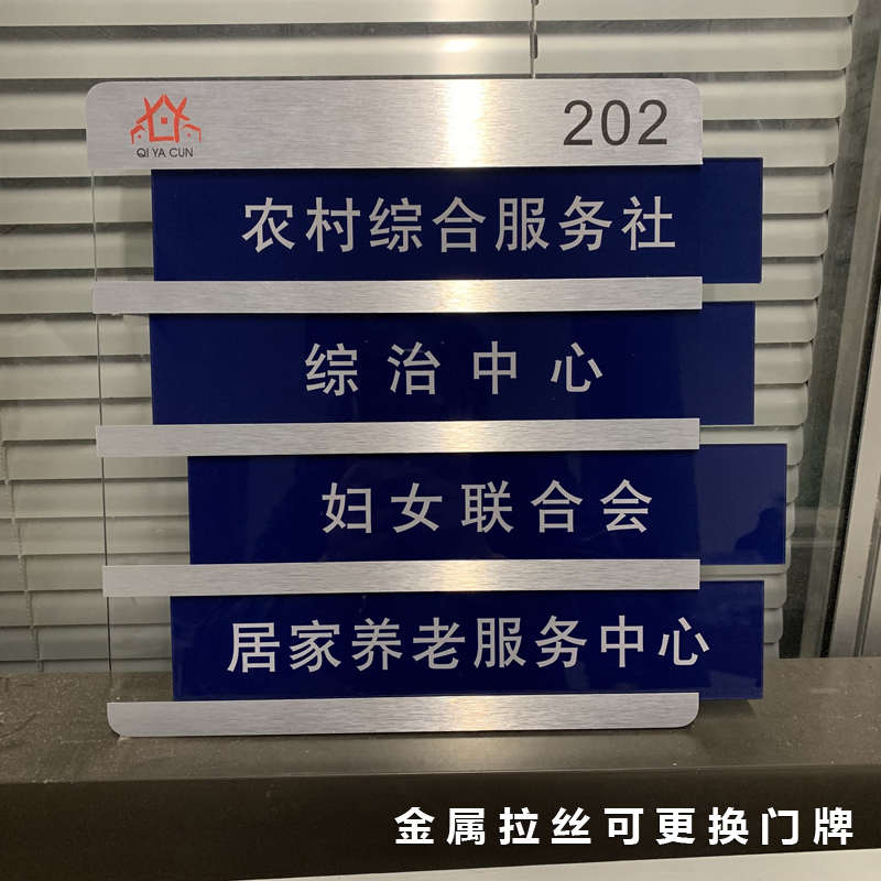 金属可更换科室牌楼层牌办公门牌学校公司医院社区亚克力标牌定做