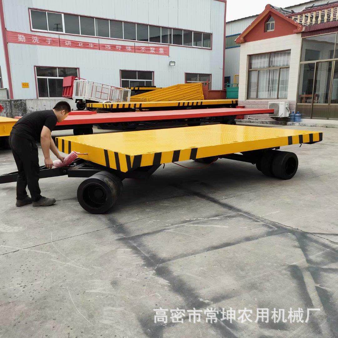 定制20吨双胎平板拖车厂区短途运输车大型仓库搬运车重型牵引