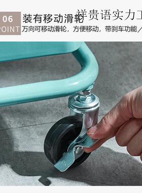 小推车婴祥贵语A#置物架移动落地多层房能客厅小厨手推车多功儿置