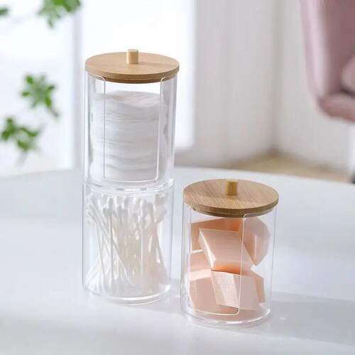 Cotton Swab Storage Box Makeup Organizers Qtip Container Cos