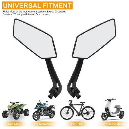 11UE Motorcycle Side Mirrors Rearview Mirror E-Bike Scooter