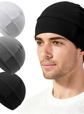 3pcs Simple Style Plain Color Skull Beanie for Men & Women