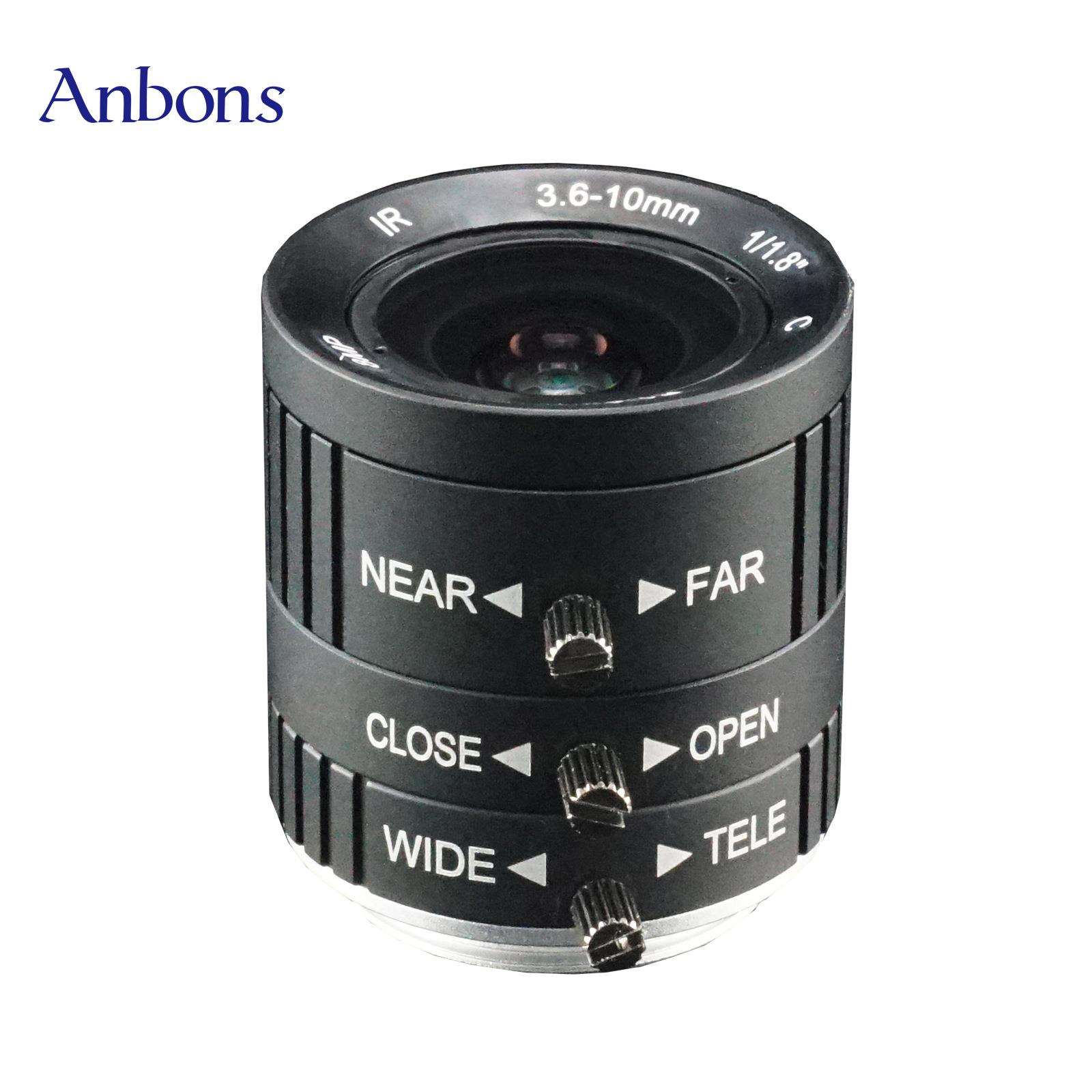 安邦盛镜头1/1.8”3.6-10mmF1.6手动光圈4K红外工业镜头C接口镜头