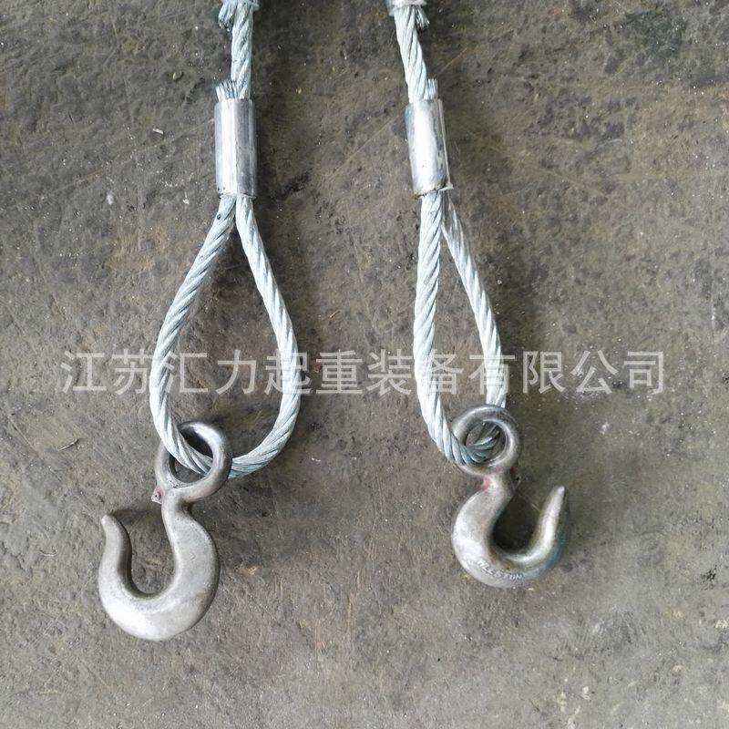 供应6X19钢丝绳索具、6X37圆股钢丝绳索具 2腿索具