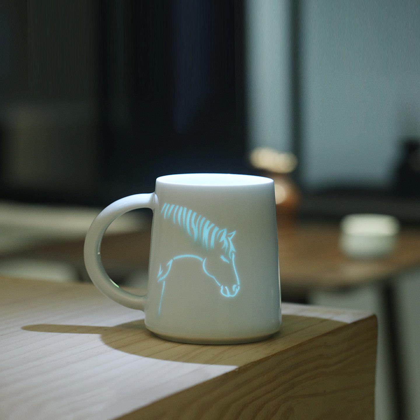 马年新款杯子玲珑陶瓷马克杯新年礼物文创咖啡杯情侣对杯景德镇