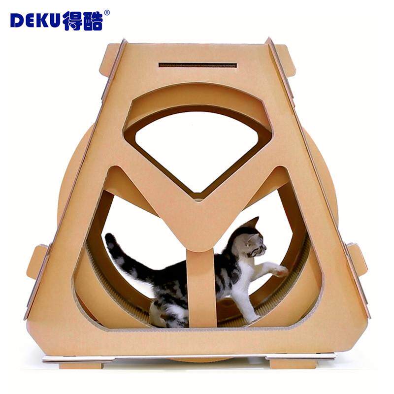 得酷 瓦楞纸运动跑步机摩天轮宠物家具猫抓板抓爬架子滚轮转动