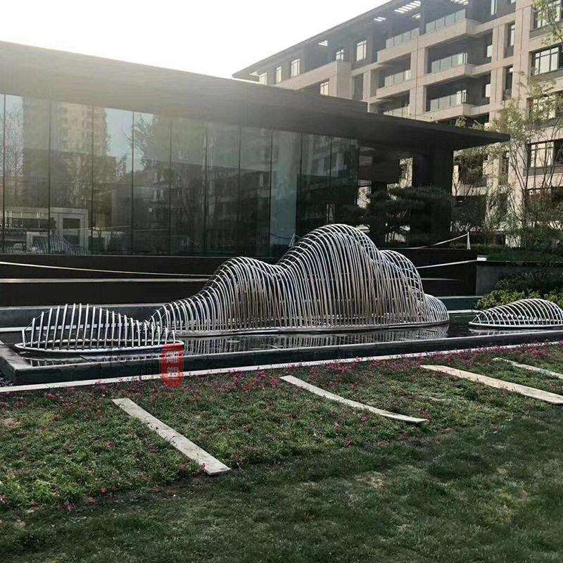 不锈钢假山水景 公园绿地园林景观工程雕塑 大户外抽象水景摆件