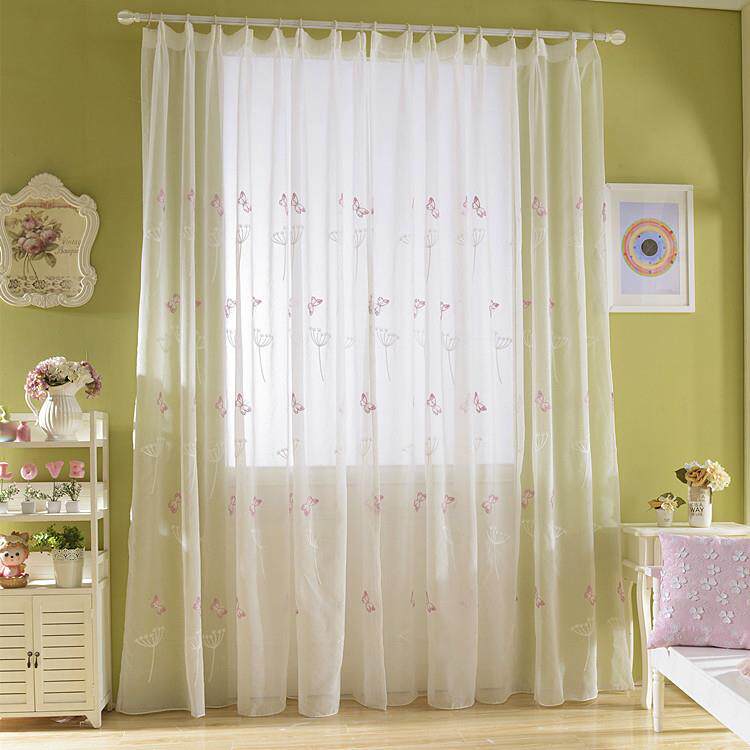 清新窗帘成品客厅卧室纱帘窗纱小清新田园花女孩公主风飘窗srxh