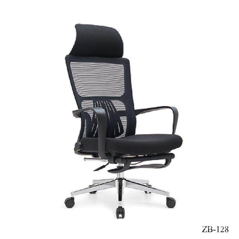 网布大班椅大头枕办公椅员工带脚踏午休椅家用书房电脑椅